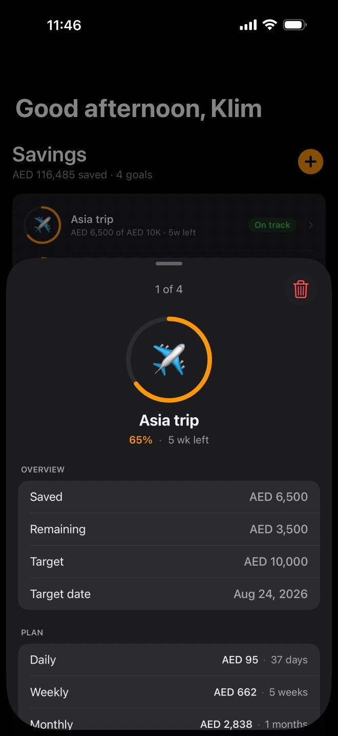 Goal detail β Asia trip
